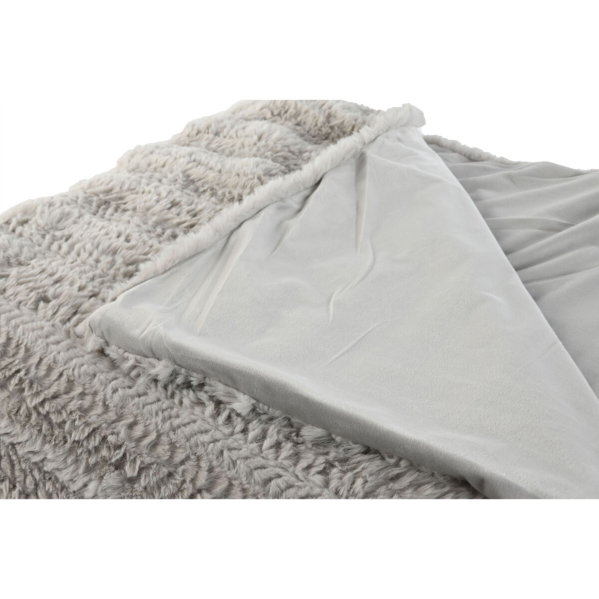 Coperta Home ESPRIT Grigio chiaro 220 x 240 x 1 cm